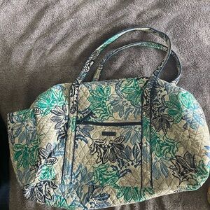 Floral Quilted Tote Bag - Blue and Green
LIKE NEW!